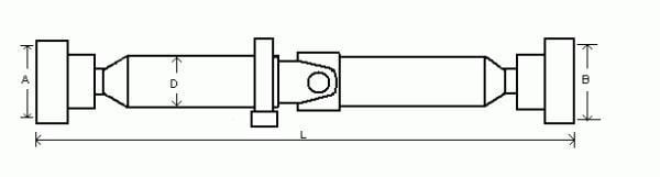Arbre de transmission, entraînement essieux GKN ref. 28130